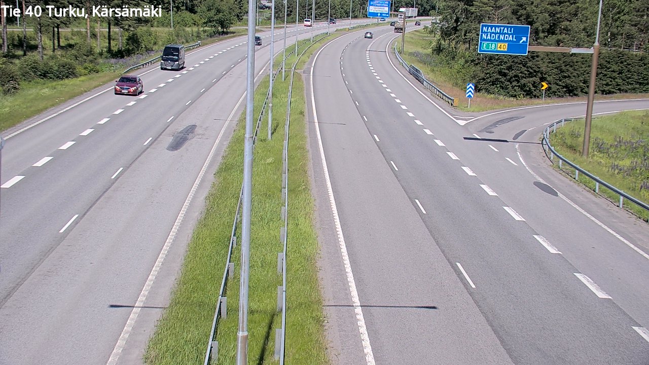 Weather Camera Image Väg 40 Åbo, Kärsämäki, Turku, Varsinais-Suomi