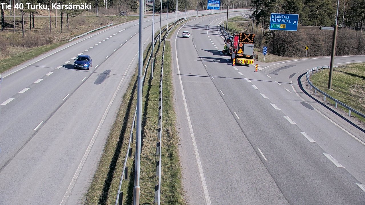 Weather Camera Image Väg 40 Åbo, Kärsämäki, Turku, Varsinais-Suomi