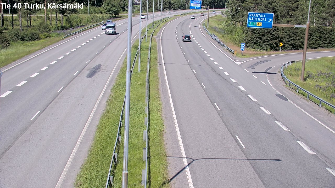 Weather Camera Image Väg 40 Åbo, Kärsämäki, Turku, Varsinais-Suomi