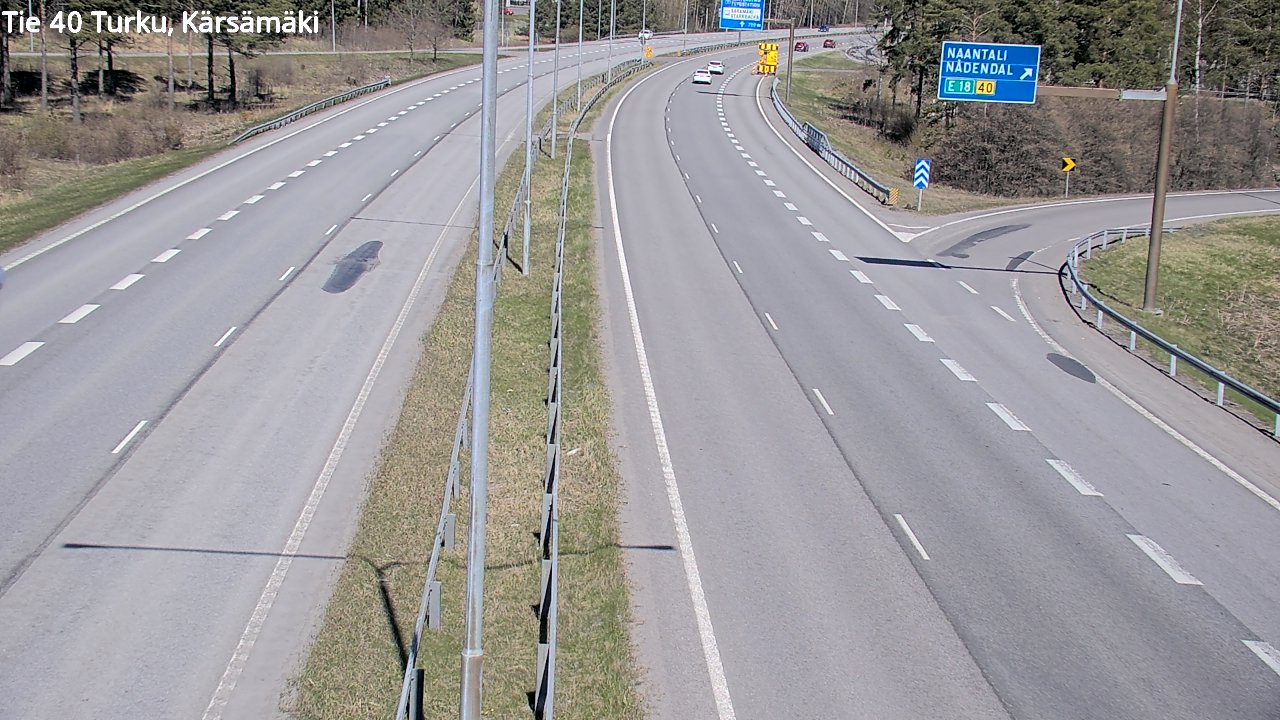 Weather Camera Image Väg 40 Åbo, Kärsämäki, Turku, Varsinais-Suomi