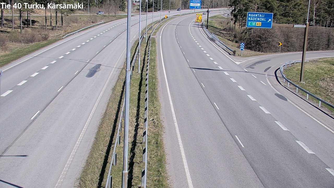 Weather Camera Image Väg 40 Åbo, Kärsämäki, Turku, Varsinais-Suomi