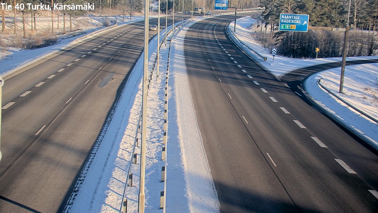 Weather Camera Image Väg 40 Åbo, Kärsämäki, Turku, Varsinais-Suomi