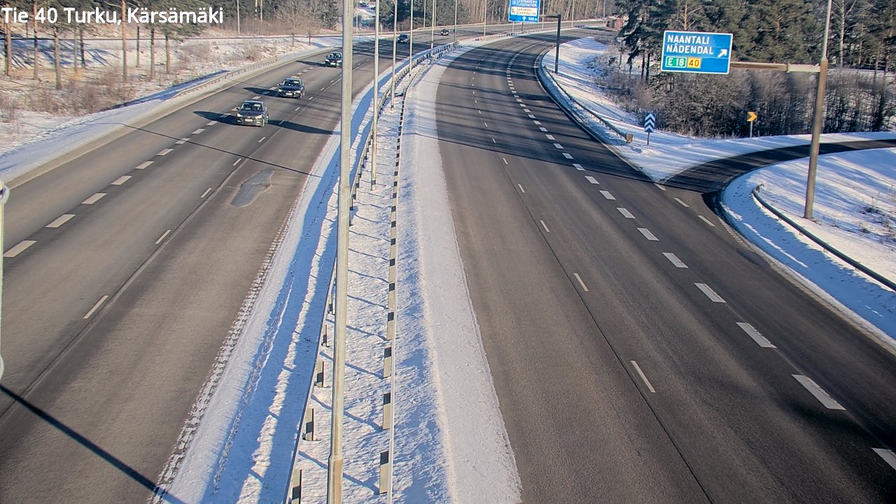 Weather Camera Image Väg 40 Åbo, Kärsämäki, Turku, Varsinais-Suomi