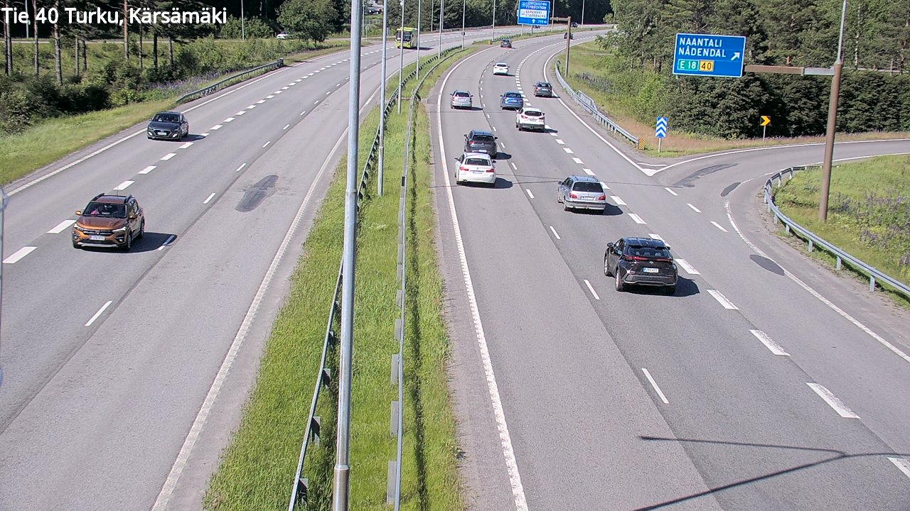 Weather Camera Image Väg 40 Åbo, Kärsämäki, Turku, Varsinais-Suomi