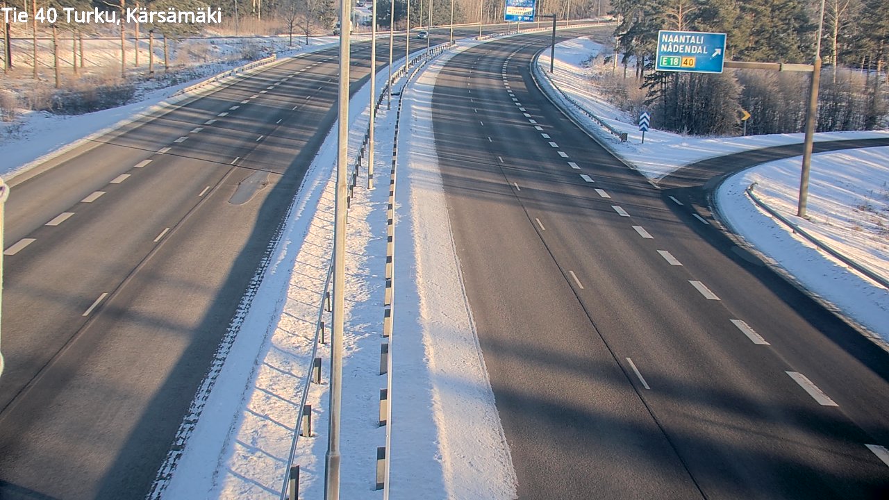 Weather Camera Image Väg 40 Åbo, Kärsämäki, Turku, Varsinais-Suomi