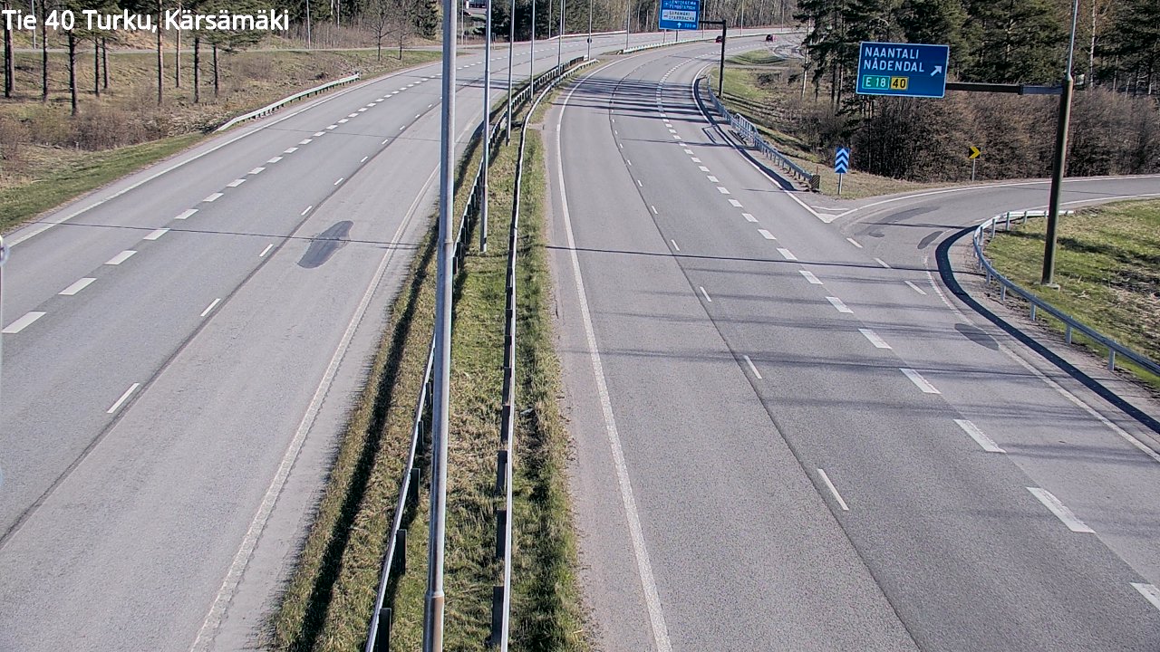Weather Camera Image Väg 40 Åbo, Kärsämäki, Turku, Varsinais-Suomi