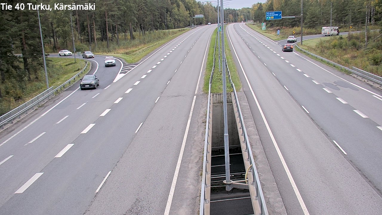 Weather Camera Image Väg 40 Åbo, Kärsämäki, Turku, Varsinais-Suomi