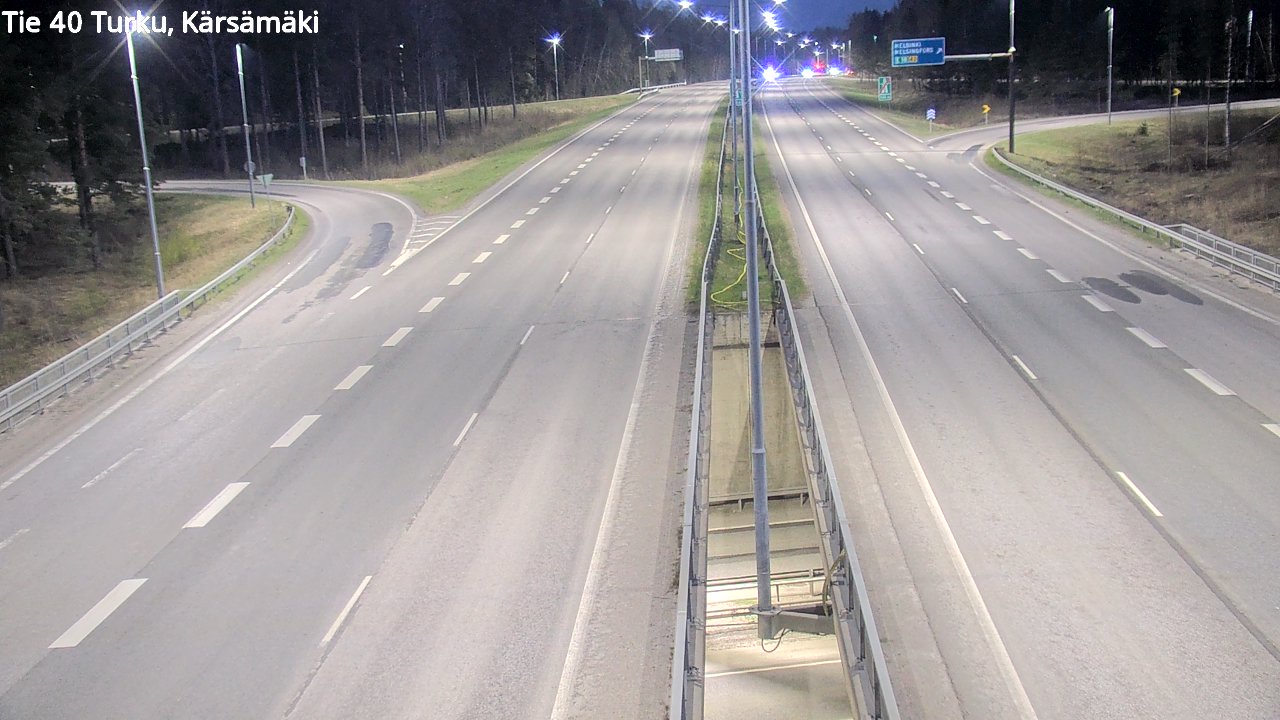 Weather Camera Image Väg 40 Åbo, Kärsämäki, Turku, Varsinais-Suomi