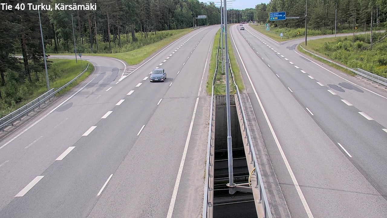 Weather Camera Image Väg 40 Åbo, Kärsämäki, Turku, Varsinais-Suomi