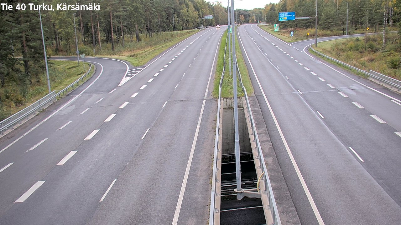 Weather Camera Image Väg 40 Åbo, Kärsämäki, Turku, Varsinais-Suomi