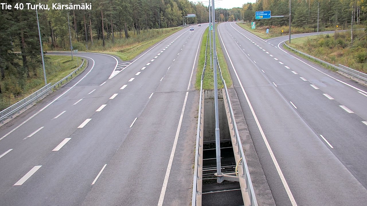 Weather Camera Image Väg 40 Åbo, Kärsämäki, Turku, Varsinais-Suomi