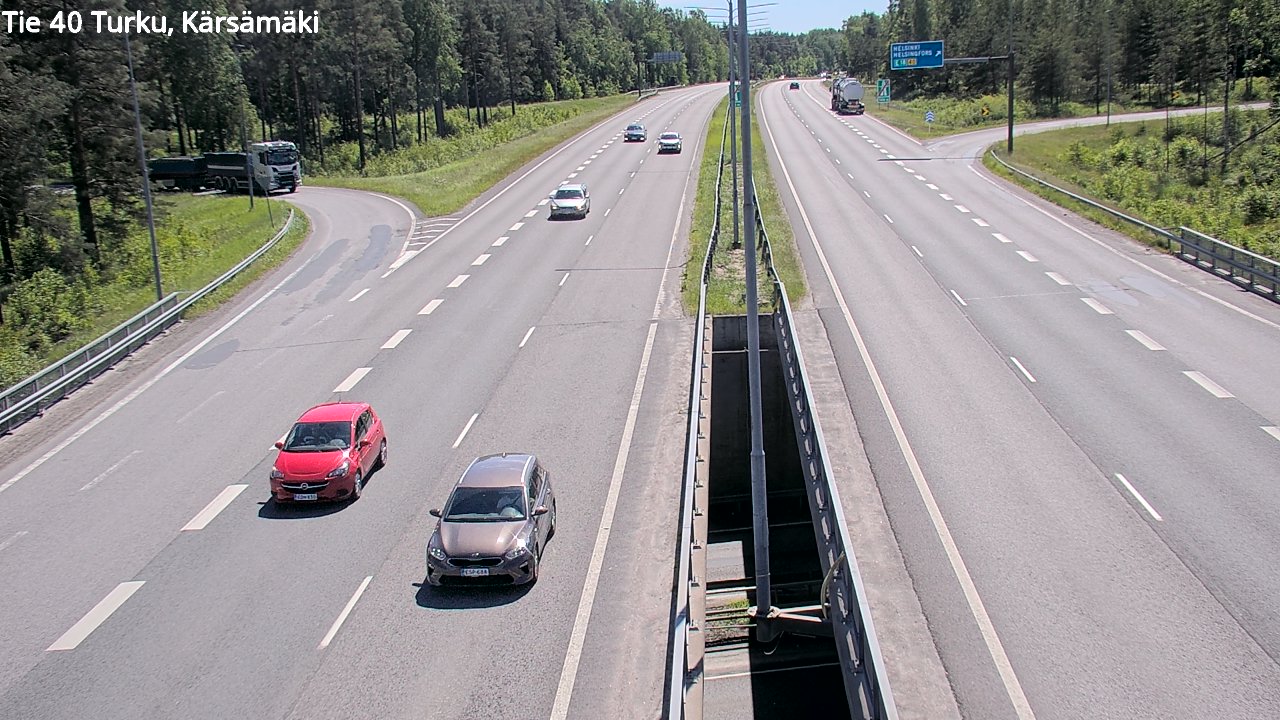 Weather Camera Image Väg 40 Åbo, Kärsämäki, Turku, Varsinais-Suomi