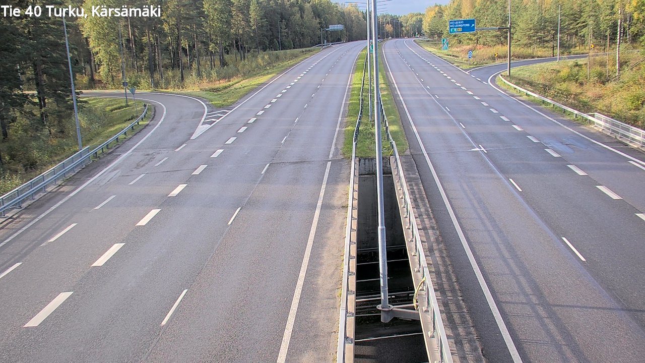 Weather Camera Image Väg 40 Åbo, Kärsämäki, Turku, Varsinais-Suomi