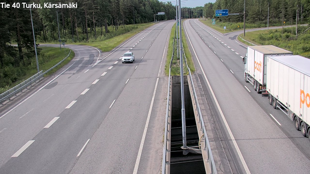 Weather Camera Image Väg 40 Åbo, Kärsämäki, Turku, Varsinais-Suomi
