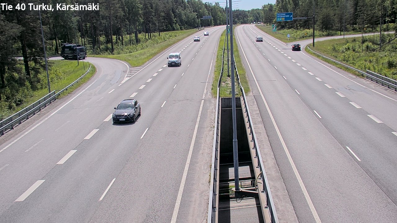 Weather Camera Image Väg 40 Åbo, Kärsämäki, Turku, Varsinais-Suomi