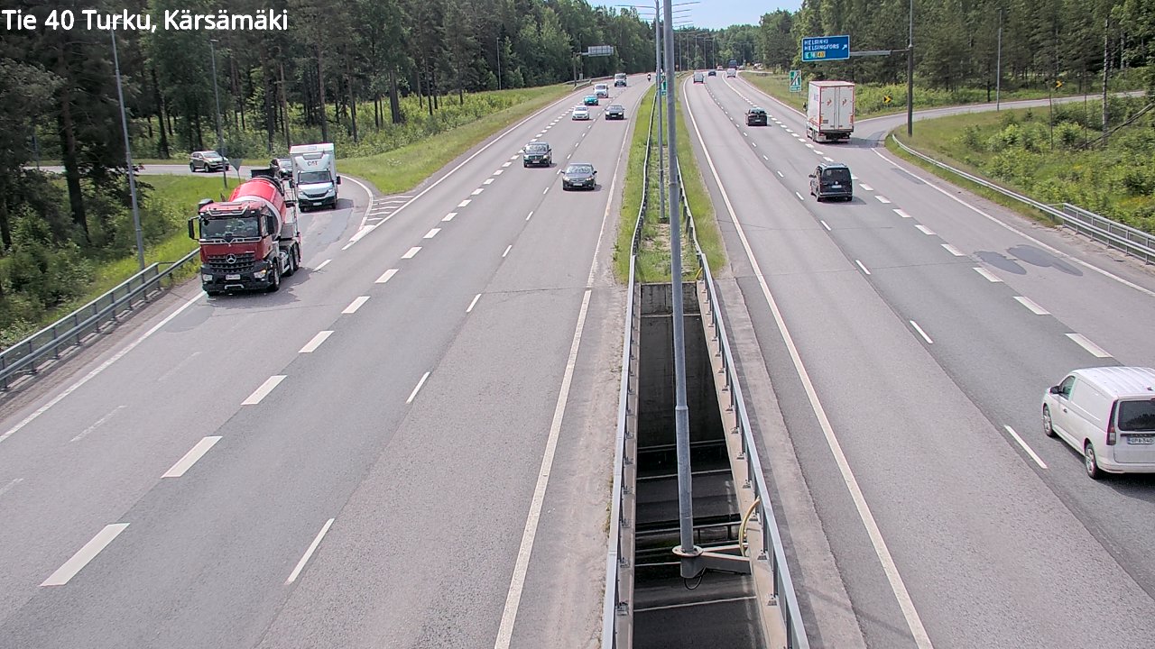 Weather Camera Image Väg 40 Åbo, Kärsämäki, Turku, Varsinais-Suomi