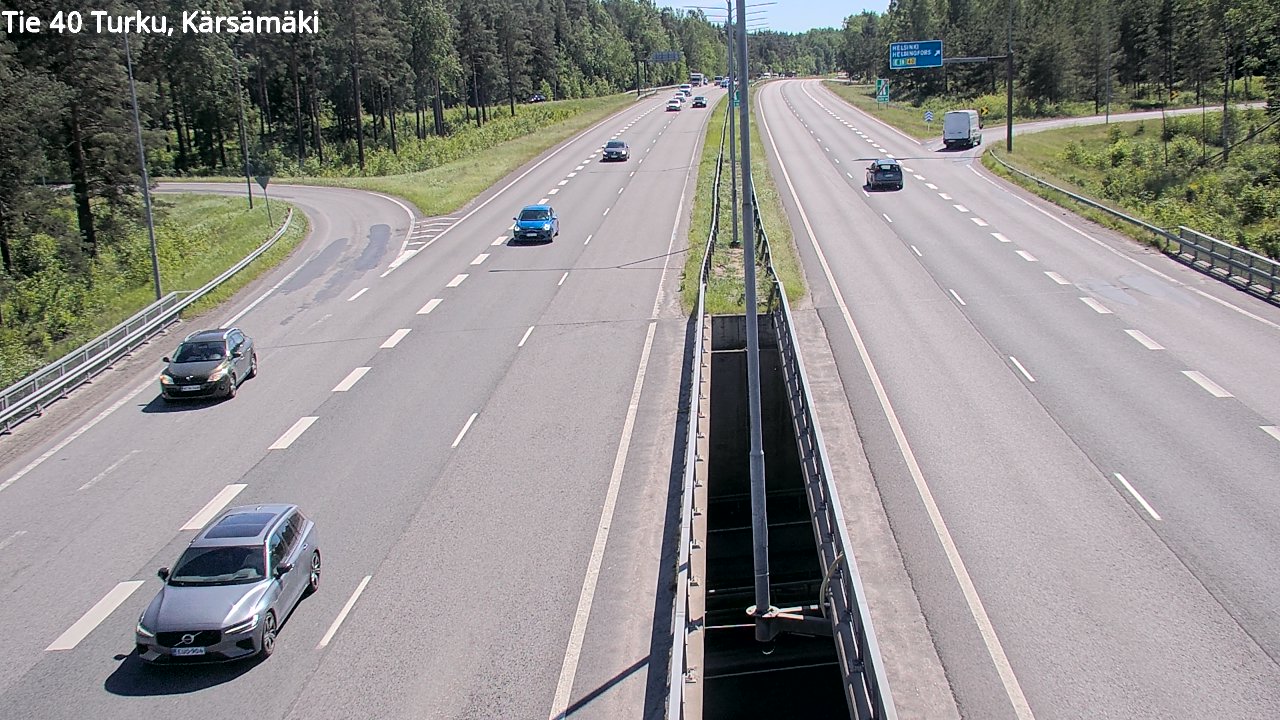 Weather Camera Image Väg 40 Åbo, Kärsämäki, Turku, Varsinais-Suomi