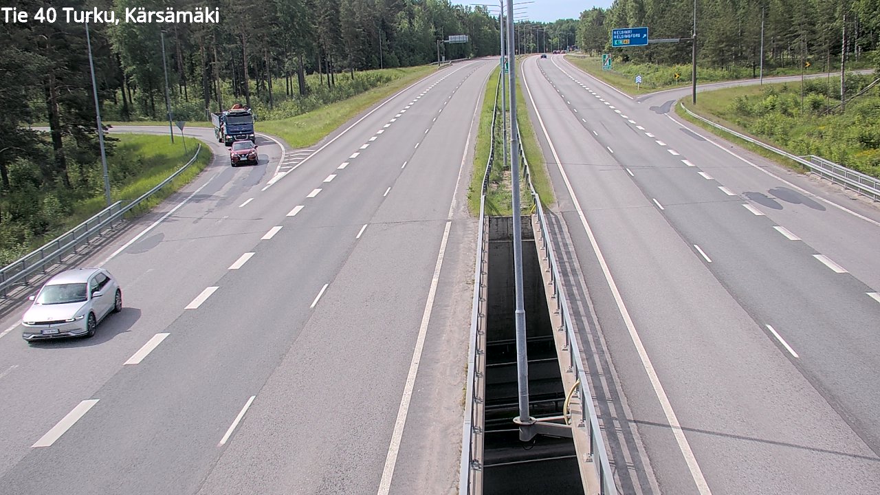 Weather Camera Image Väg 40 Åbo, Kärsämäki, Turku, Varsinais-Suomi