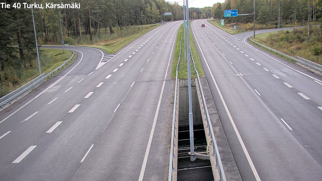 Weather Camera Image Väg 40 Åbo, Kärsämäki, Turku, Varsinais-Suomi