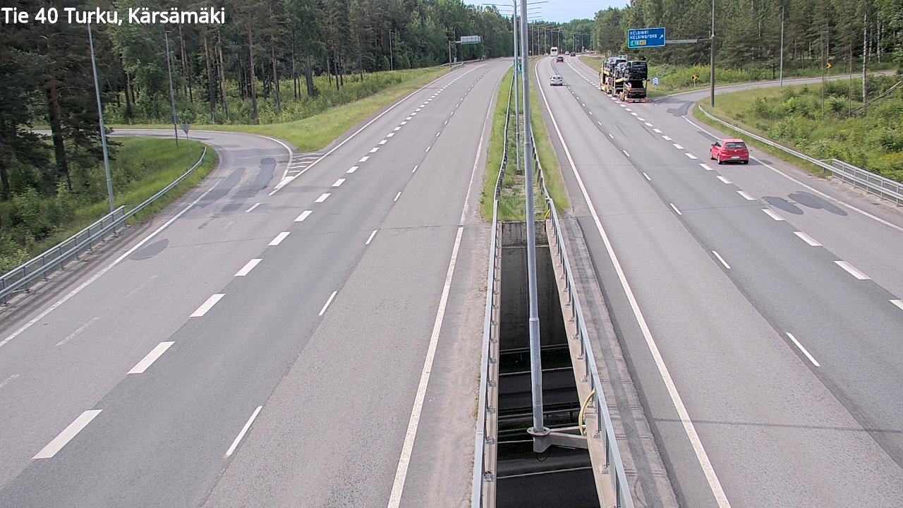 Weather Camera Image Väg 40 Åbo, Kärsämäki, Turku, Varsinais-Suomi