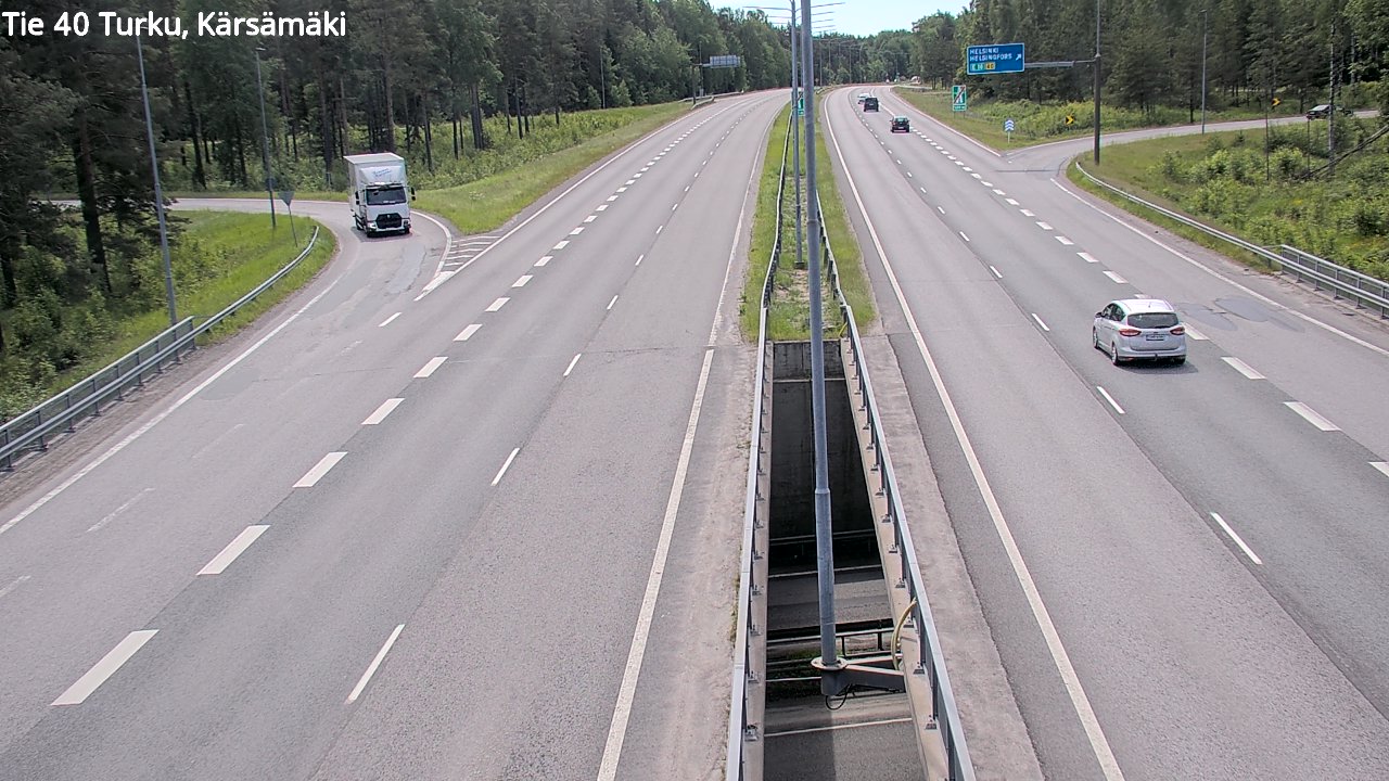 Weather Camera Image Väg 40 Åbo, Kärsämäki, Turku, Varsinais-Suomi
