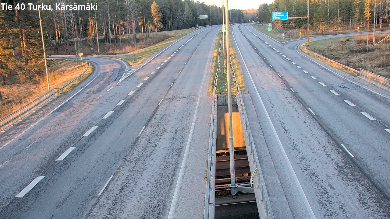 Weather Camera Image Road 40 Turku, Kärsämäki, Turku, Varsinais-Suomi