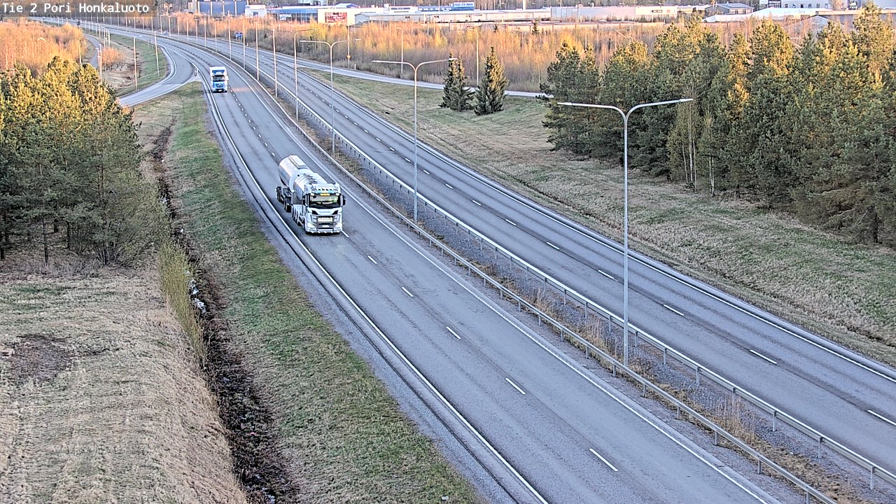 Weather Camera Image Väg 2 Björneborg, Honkaluoto, Pori, Satakunta