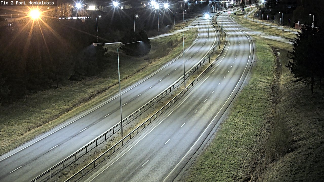 Weather Camera Image Väg 2 Björneborg, Honkaluoto, Pori, Satakunta
