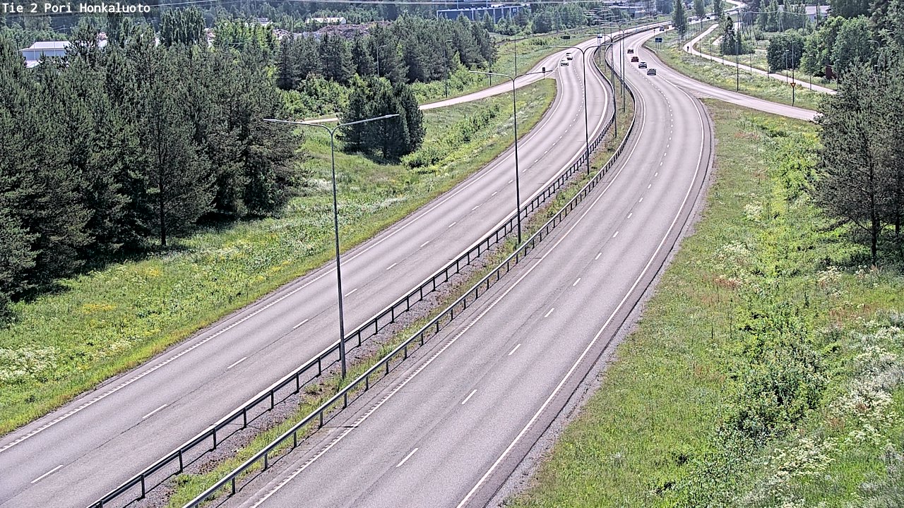 Weather Camera Image Väg 2 Björneborg, Honkaluoto, Pori, Satakunta