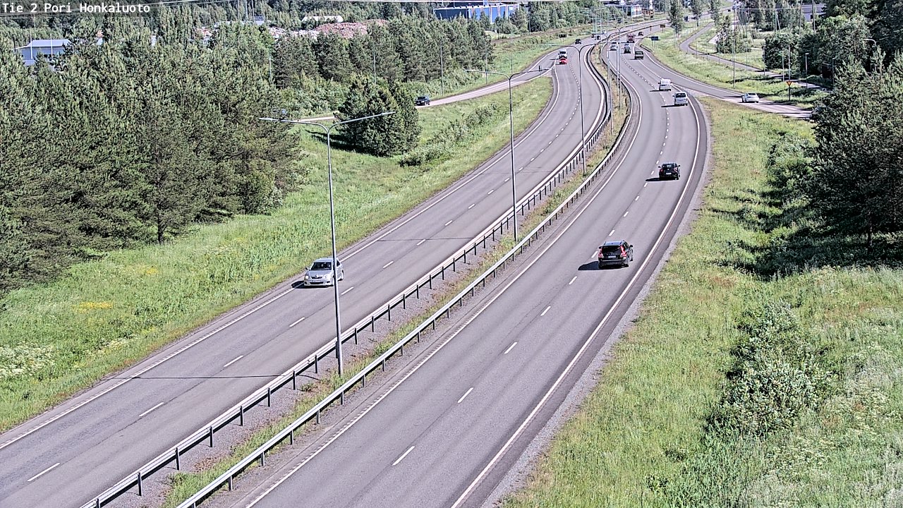 Weather Camera Image Väg 2 Björneborg, Honkaluoto, Pori, Satakunta