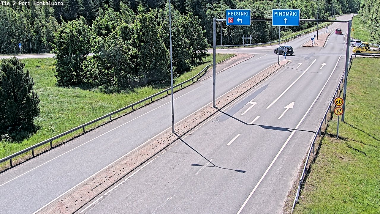 Weather Camera Image Väg 2 Björneborg, Honkaluoto, Pori, Satakunta