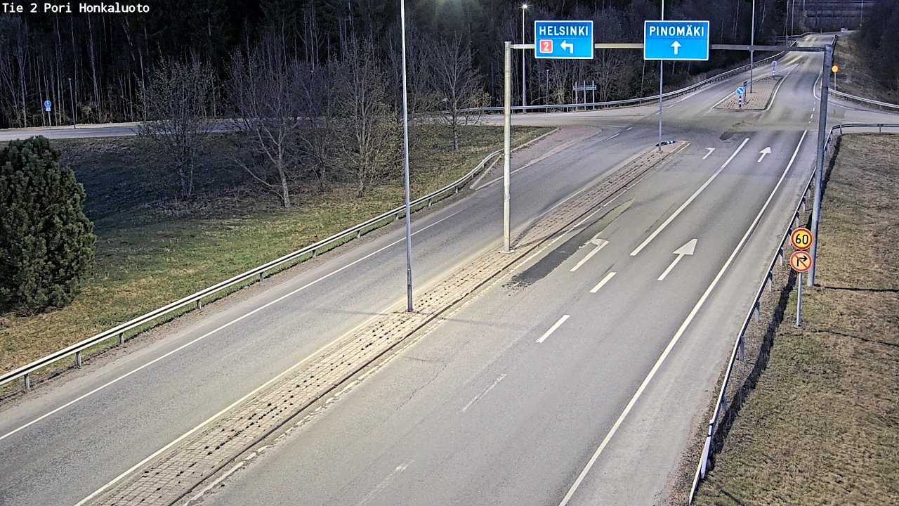 Weather Camera Image Väg 2 Björneborg, Honkaluoto, Pori, Satakunta