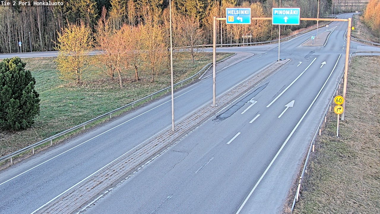 Weather Camera Image Väg 2 Björneborg, Honkaluoto, Pori, Satakunta