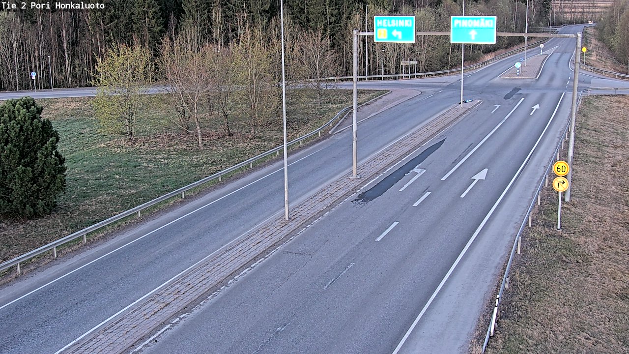 Weather Camera Image Väg 2 Björneborg, Honkaluoto, Pori, Satakunta
