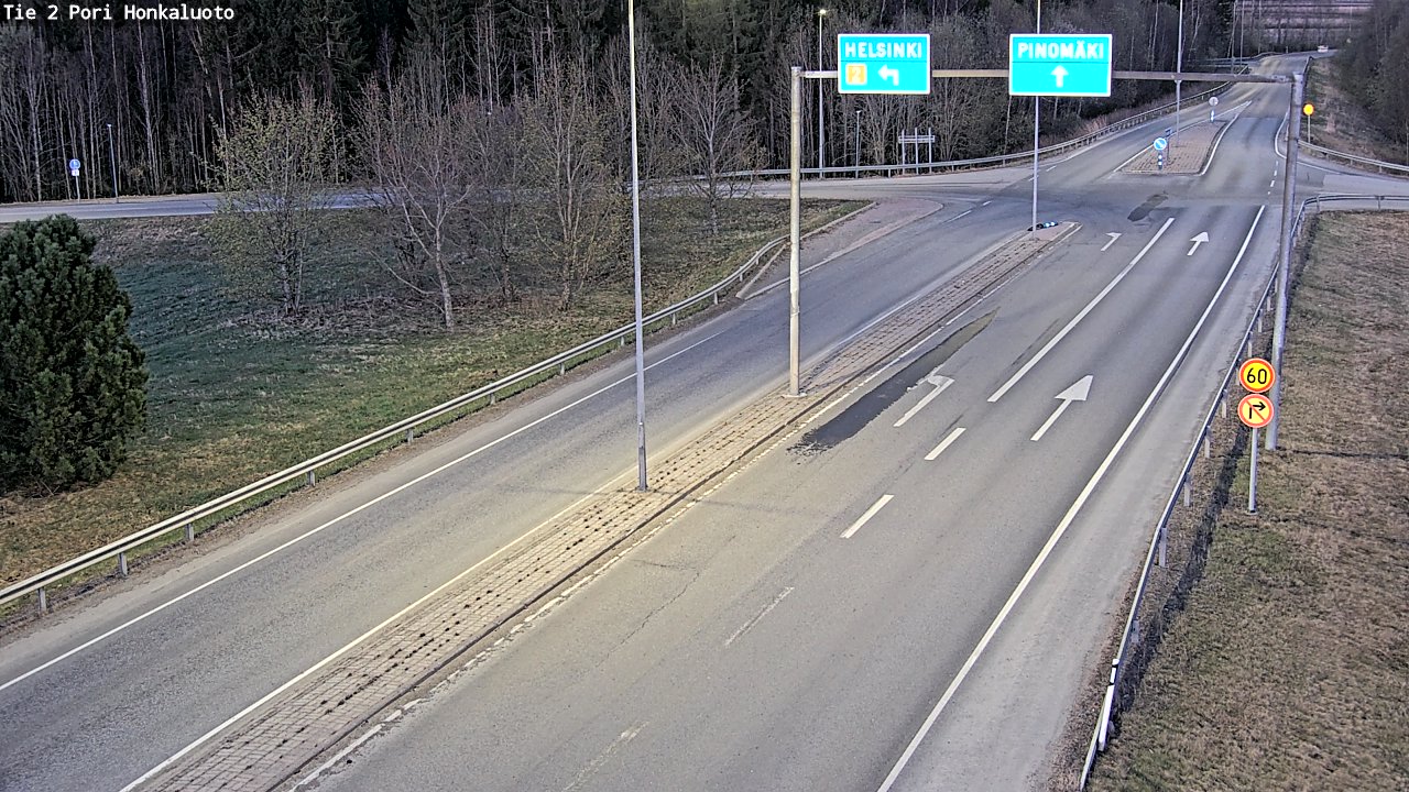 Weather Camera Image Väg 2 Björneborg, Honkaluoto, Pori, Satakunta