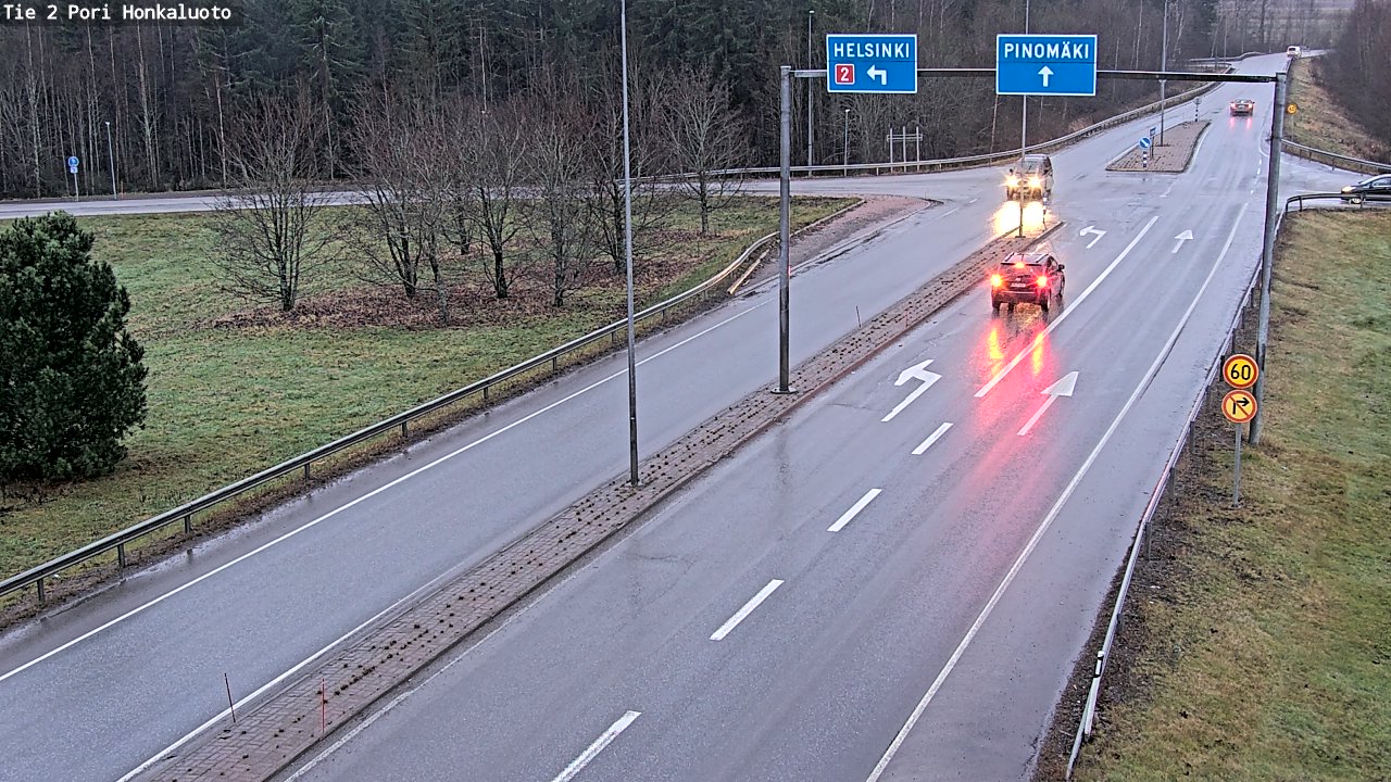 Weather Camera Image Väg 2 Björneborg, Honkaluoto, Pori, Satakunta