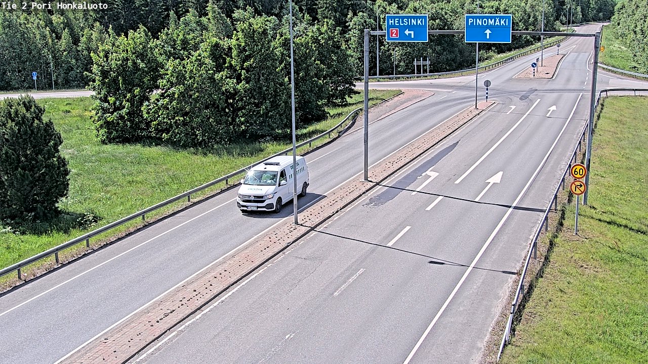 Weather Camera Image Väg 2 Björneborg, Honkaluoto, Pori, Satakunta