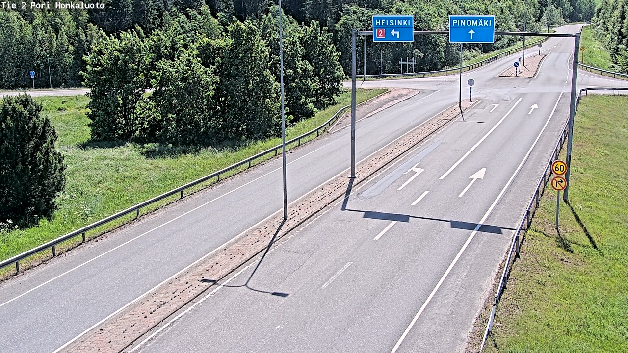 Weather Camera Image Väg 2 Björneborg, Honkaluoto, Pori, Satakunta