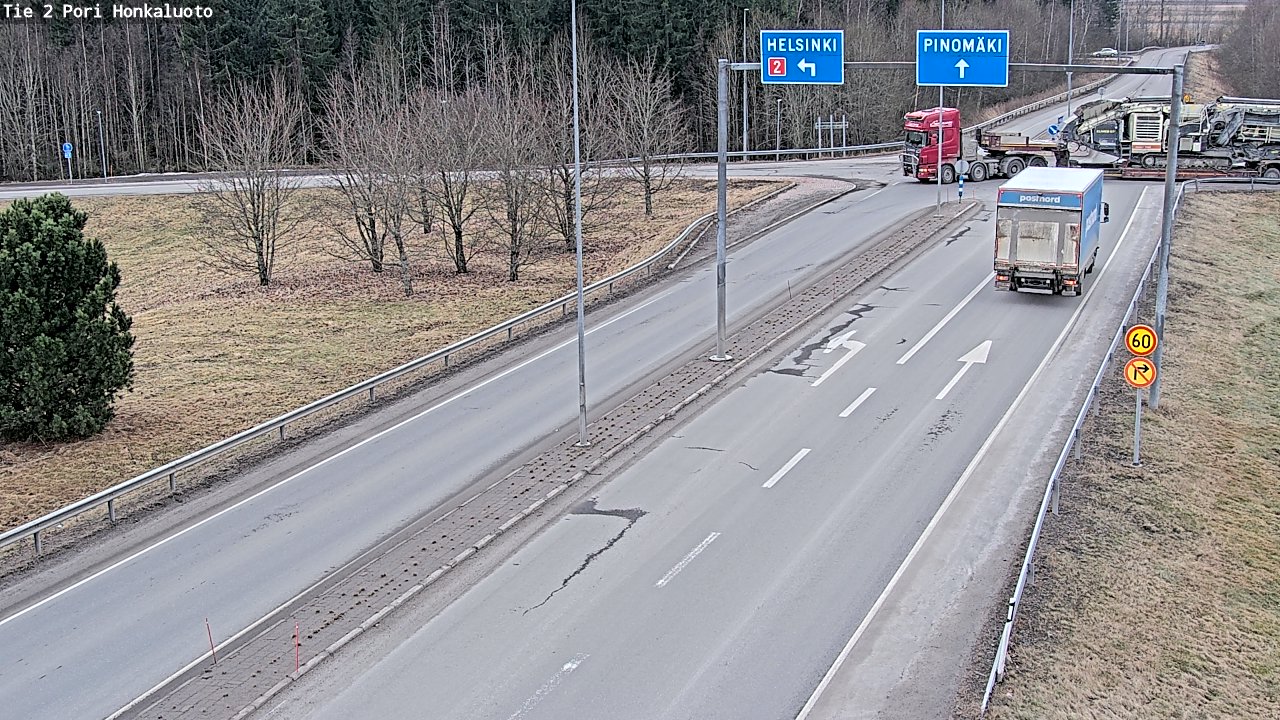 Weather Camera Image Väg 2 Björneborg, Honkaluoto, Pori, Satakunta