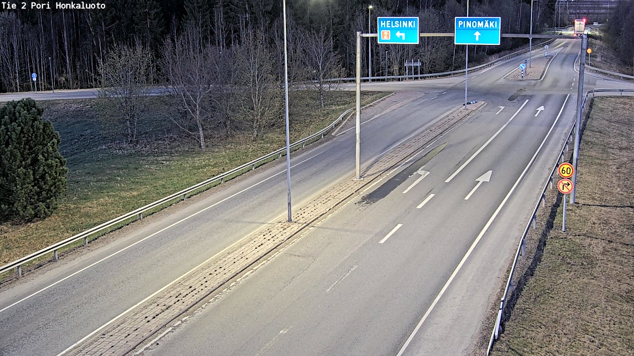 Weather Camera Image Väg 2 Björneborg, Honkaluoto, Pori, Satakunta