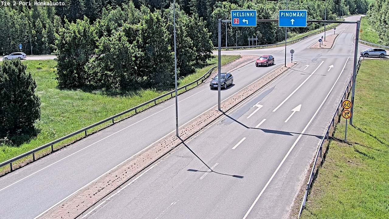 Weather Camera Image Väg 2 Björneborg, Honkaluoto, Pori, Satakunta