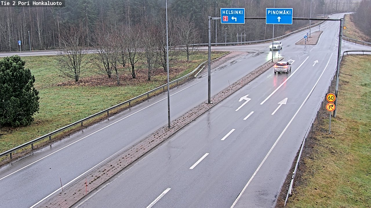 Weather Camera Image Väg 2 Björneborg, Honkaluoto, Pori, Satakunta