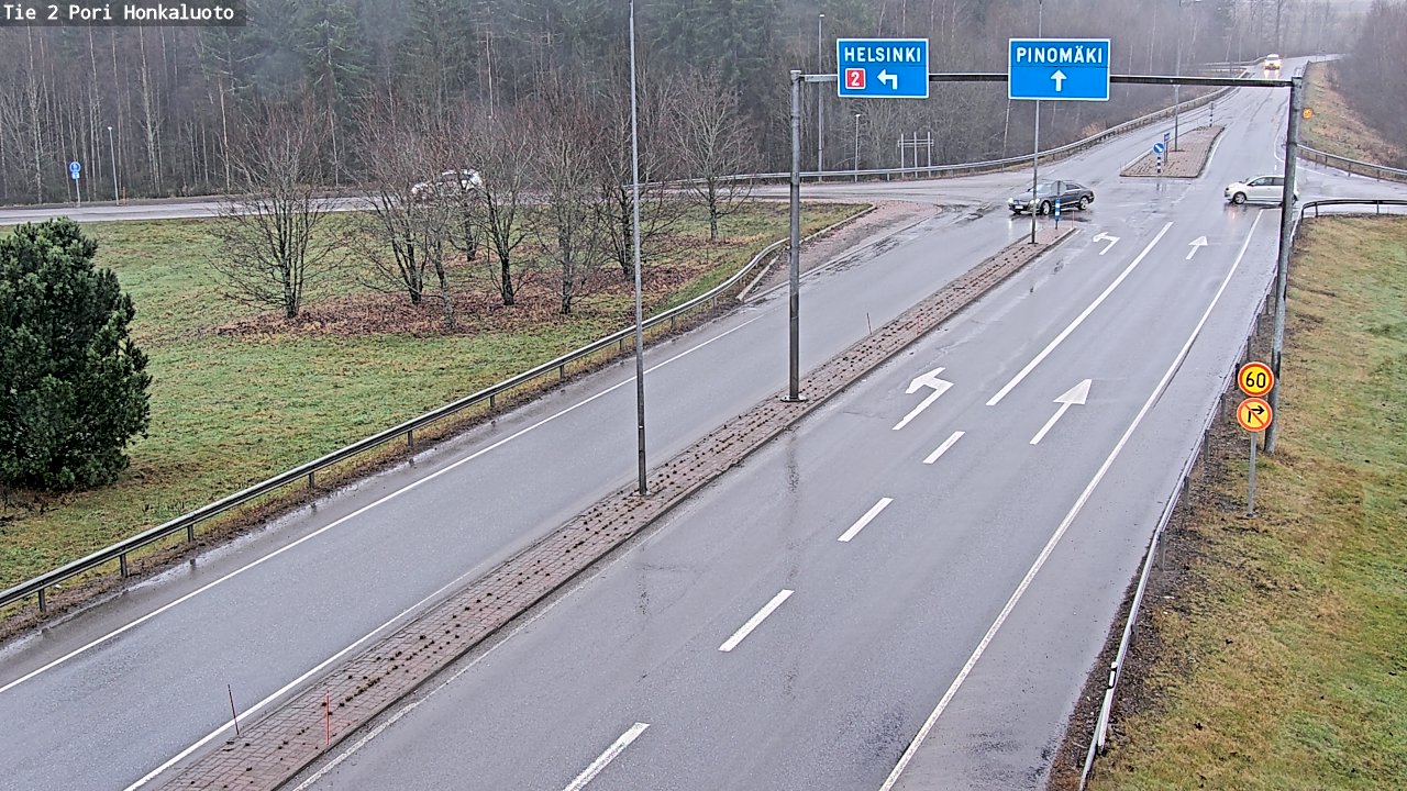 Weather Camera Image Väg 2 Björneborg, Honkaluoto, Pori, Satakunta