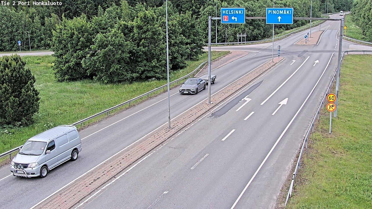 Weather Camera Image Väg 2 Björneborg, Honkaluoto, Pori, Satakunta