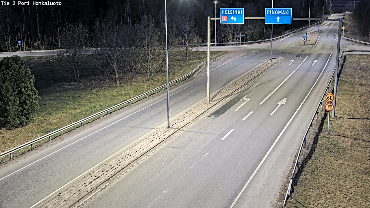 Weather Camera Image Väg 2 Björneborg, Honkaluoto, Pori, Satakunta