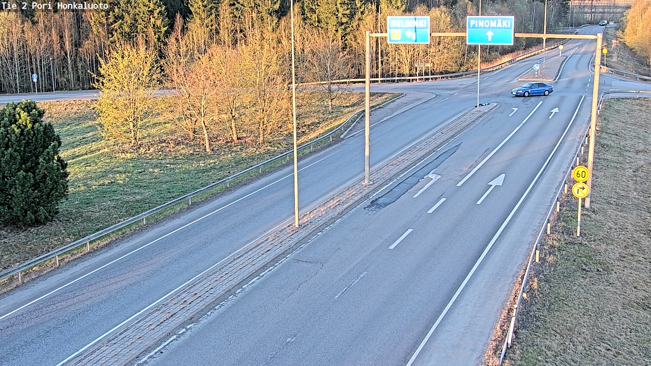 Weather Camera Image Väg 2 Björneborg, Honkaluoto, Pori, Satakunta