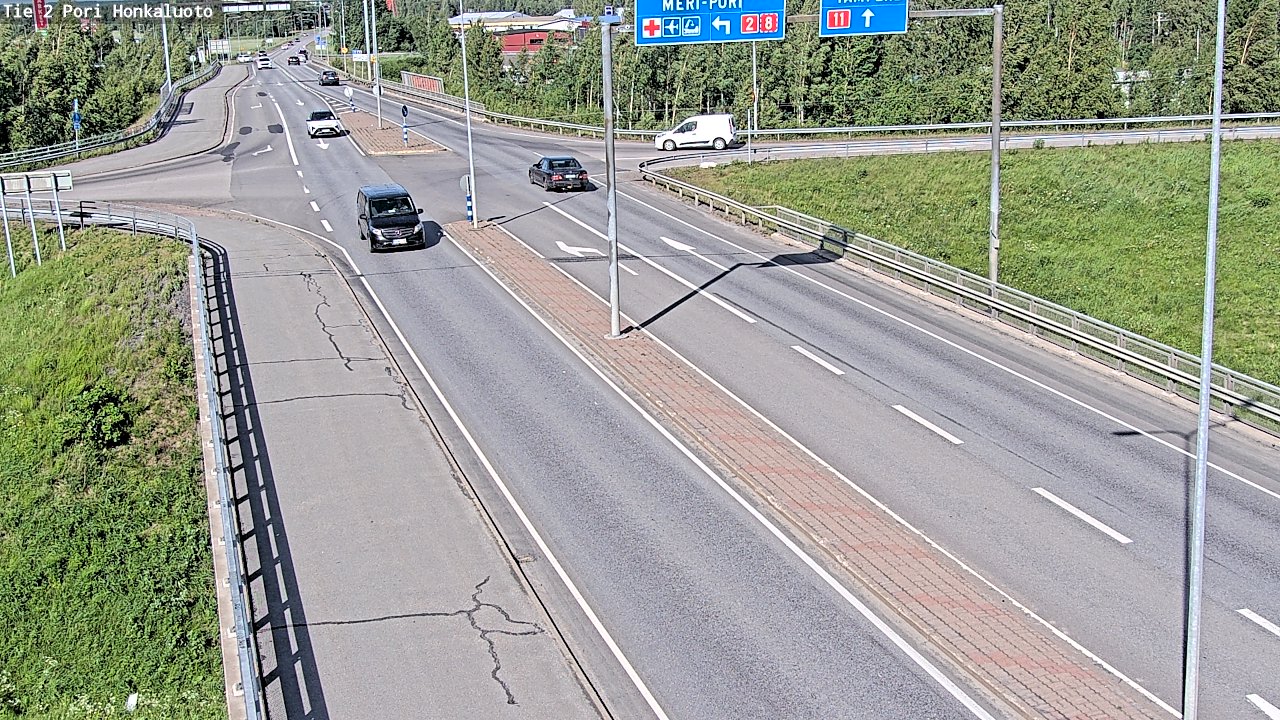 Weather Camera Image Väg 2 Björneborg, Honkaluoto, Pori, Satakunta