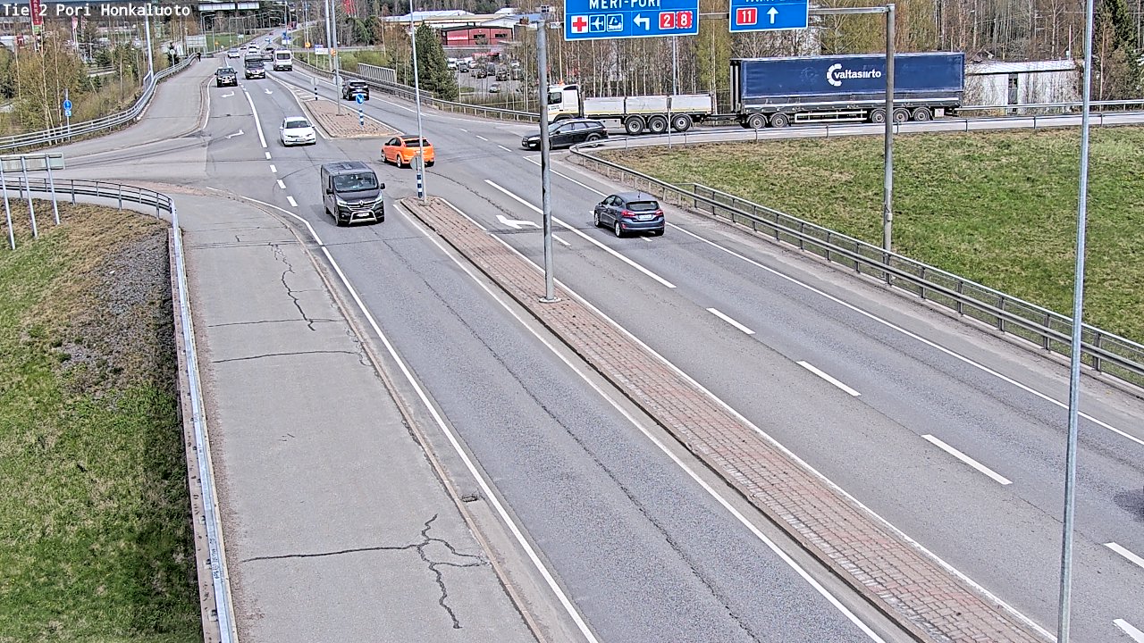 Weather Camera Image Väg 2 Björneborg, Honkaluoto, Pori, Satakunta