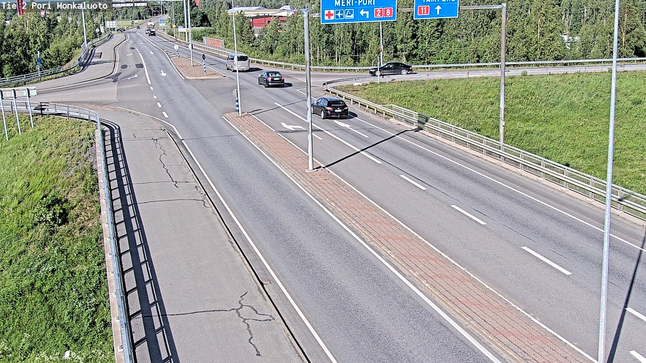 Weather Camera Image Väg 2 Björneborg, Honkaluoto, Pori, Satakunta