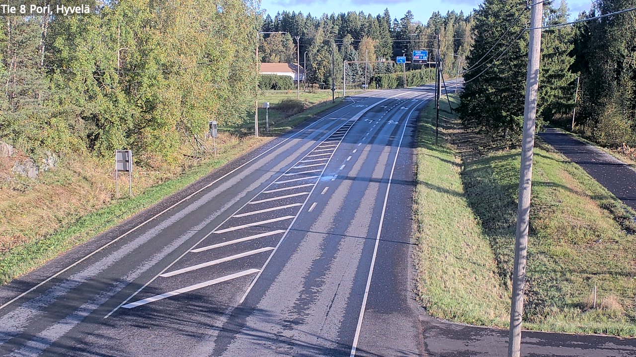 Weather Camera Image Road 8 Pori, Hyvelä, Pori, Satakunta